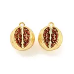 Brass Micro Pave Cubic Zirconia Pendants