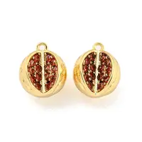Brass Micro Pave Cubic Zirconia Pendants