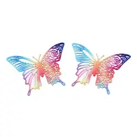 Spray Painted 430 Stainless Steel Filigree Pendants