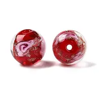 Luminous Handmade Gold Sand Lampwork Beads