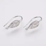 Brass Micro Pave Cubic Zirconia Earring Hooks Findings