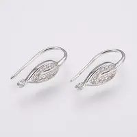 Brass Micro Pave Cubic Zirconia Earring Hooks Findings
