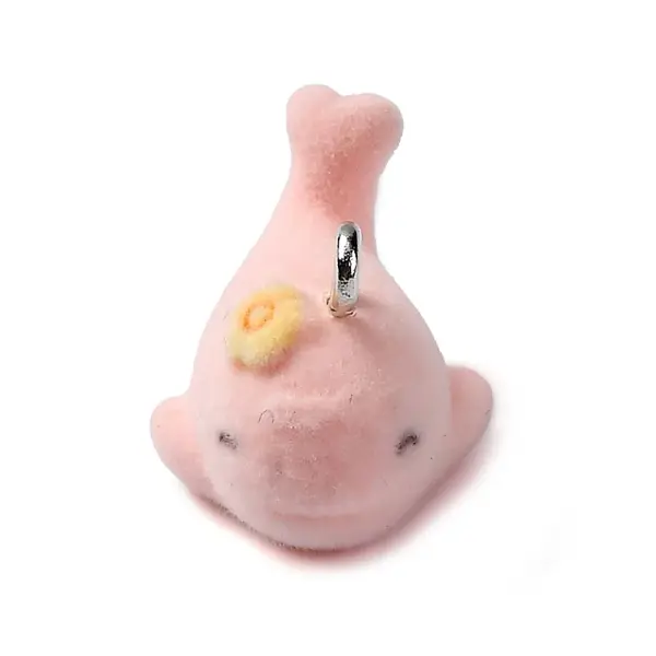 Flocky Marine Organism Resin Pendants