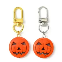 2Pcs 2 Colors Halloween Synthetic Turquoise Pumpkin Pendant Decorations