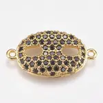 Brass Micro Pave Cubic Zirconia Links