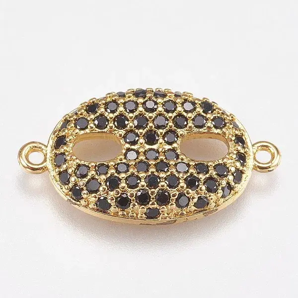 Brass Micro Pave Cubic Zirconia Links