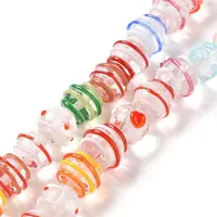 Round Handmade Clear Lampwork Beads Strands