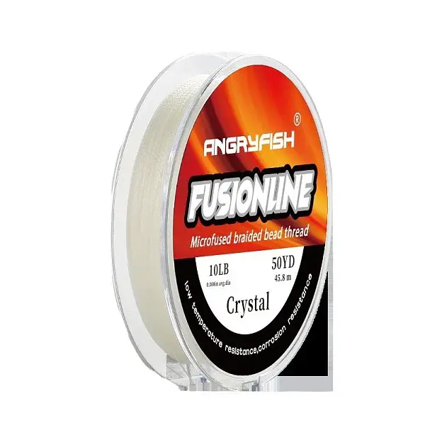 50 Yards ANGRYFISH Fusionline PE Microfused Braided Bead Thread