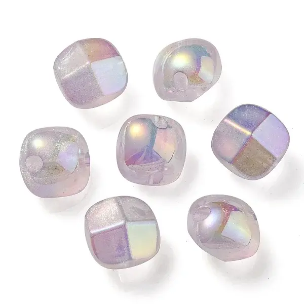 UV Plating Luminous Transparent Acrylic Beads