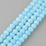 Synthetic Crackle Quartz Beads Strands