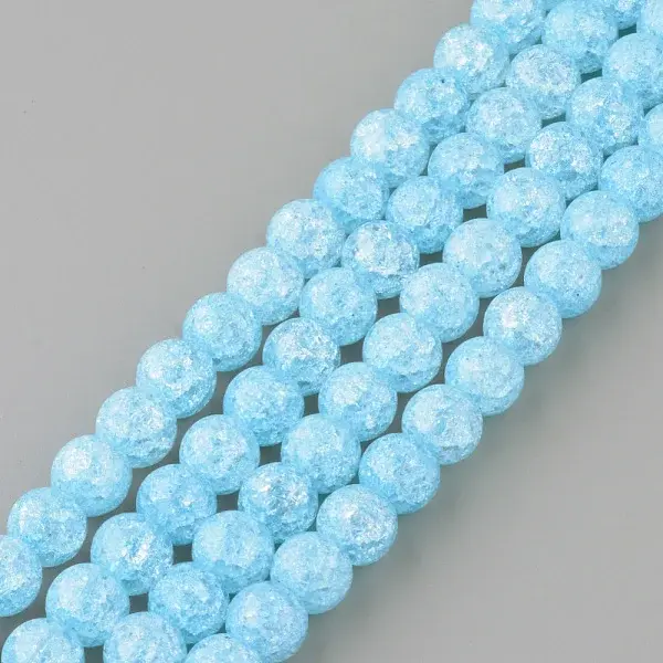 Synthetic Crackle Quartz Beads Strands