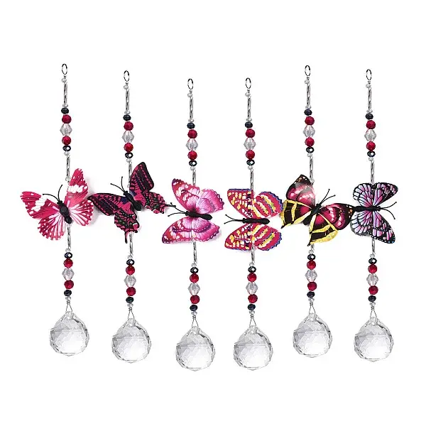Random Pattern Butterfly Hanging Crystal Prisms Suncatcher