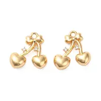 Brass Micro Pave Cubic Zirconia Pendants