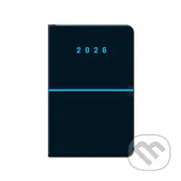 Týždenný diár CAPRI 2026 (čierny) (12-mesačný, A5, týždenný, stĺpcový, elastické zatváranie)