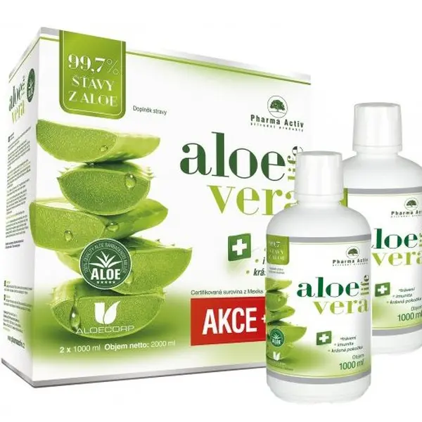 PHARMA ACTIV AloeVeraLife šťáva z aloe 99.7% 2 x 1000 ml