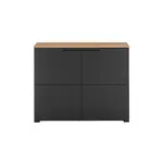 MID.YOU KOMODA, černá, barvy dubu, 100/80/40 cm