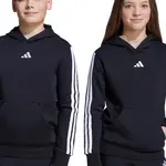 Dětská mikina adidas černá barva, s kapucí, vzorovaná, JN2416