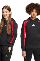 Dětská mikina adidas černá barva, s kapucí, s potiskem, JW2491
