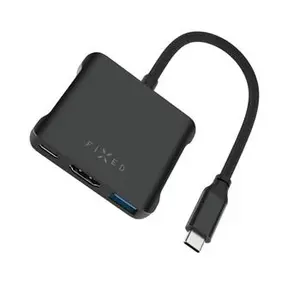 5-portový hliníkový USB-C FIXED HUB Quadri pro notebooky, 140W, PD 3.1, vesmírně černá