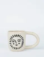 In August Company Large Mug Sun Face Black