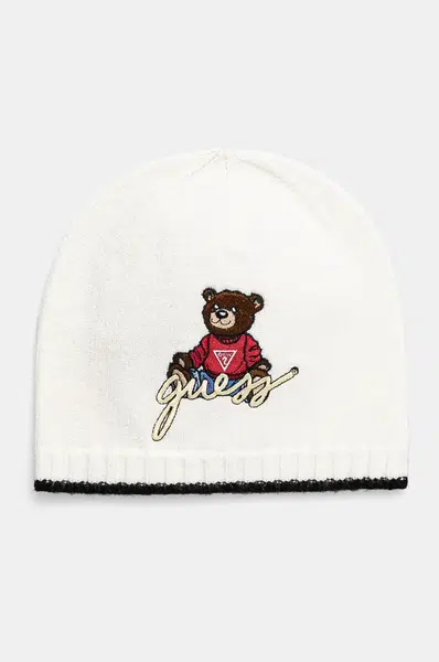 Dětská čepice Guess béžová barva, z tenké pleteniny, H4BZ09 Z2QP0
