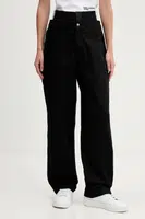Kalhoty adidas Originals Firebird dámské, černá barva, high waist, JX7594