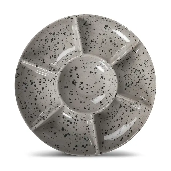 Předkrmový talíř Sagaform Ditte 26 cm šedá barva