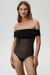 Halenka Undress Code Libra Bodysuit Thong dámská, černá barva, hladká, 839