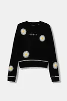 Dětský svetr s příměsí vlny Guess černá barva, J5YR10 Z0110