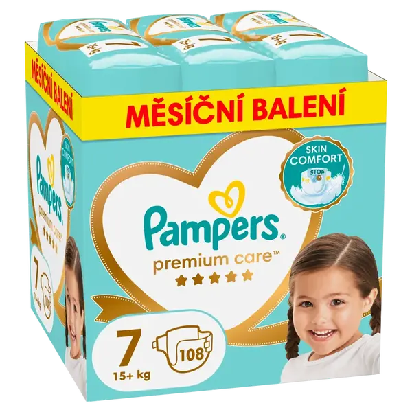 PAMPERS Premium Care vel. 7, 15kg+, 108 ks