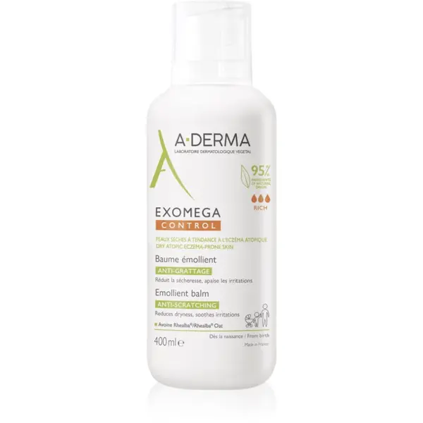 A-Derma Exomega Control Emollient Balm balzám pro citlivou a suchou pleť 400 ml