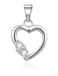 Beneto Stříbrný srdíčkový přívěsek AGH672