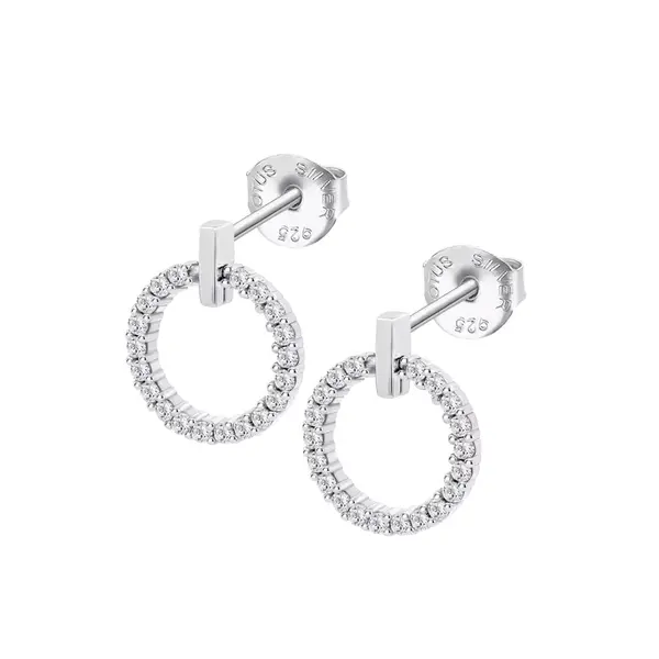 Lotus Silver Nadčasové stříbrné náušnice se zirkony LP3100-4/1