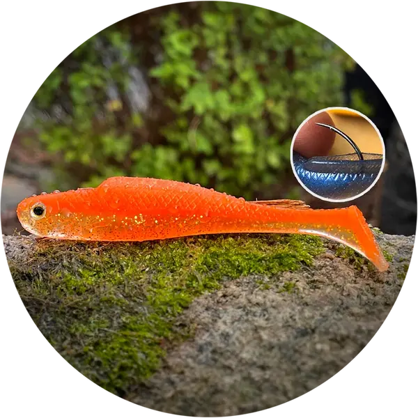 Redbass gumová nástraha ripper kicker orange g uv - xs 42 mm