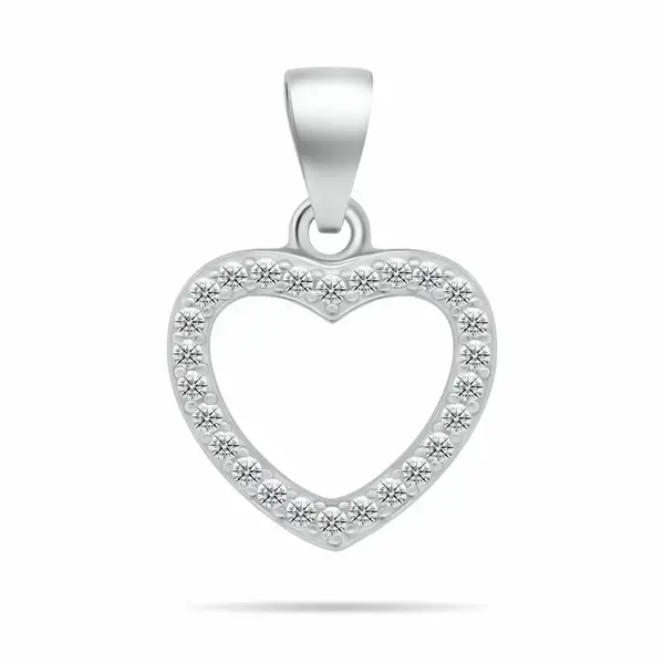 Brilio Silver Srdíčkový přívěsek s kubickými zirkony PT140W