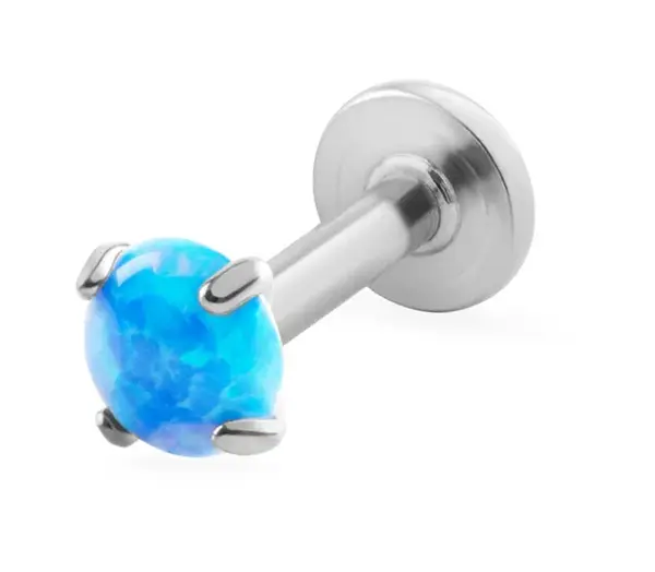 Troli Ocelová labreta s modrým syntetickým opálem 0,4 cm