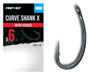 Nash háčky curve shank x micro barbed 10 ks - velikost 6