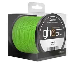 Delphin splétaná šňůra ghost 4+1 zelená - 0,18 mm - 20 lb - 600 m