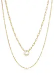 Viceroy Dvojitý pozlacený náhrdelník Elegant 13037C100-36