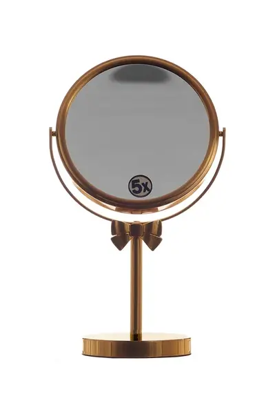 Kosmetické zrcátko Danielle Beauty Gold Bow Mirror 1x/5x žlutá barva