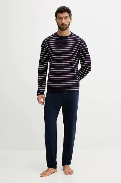 Pyžamo Lacoste pánské, tmavomodrá barva, 4H0624