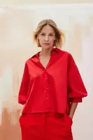 Marisse Women's Shirt L-Ko-4614 Red