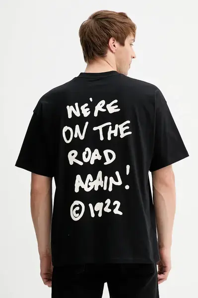 Bavlněné tričko Dickies pánské, černá barva, DK0A87QO