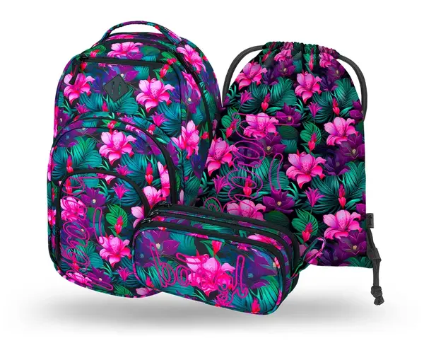 Baagl 3 SET Coolmate Paradise: batoh, penál, sáček