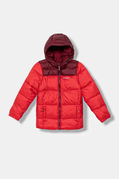 Bunda Columbia Puffect oranžová barva, 2096272