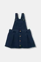 Kojenecké šaty United Colors of Benetton modrá barva, mini, áčková, 4BAYAT01J