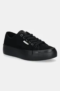 Semišové tenisky Calvin Klein VULC FLATF LACE UP SUE/WL CK