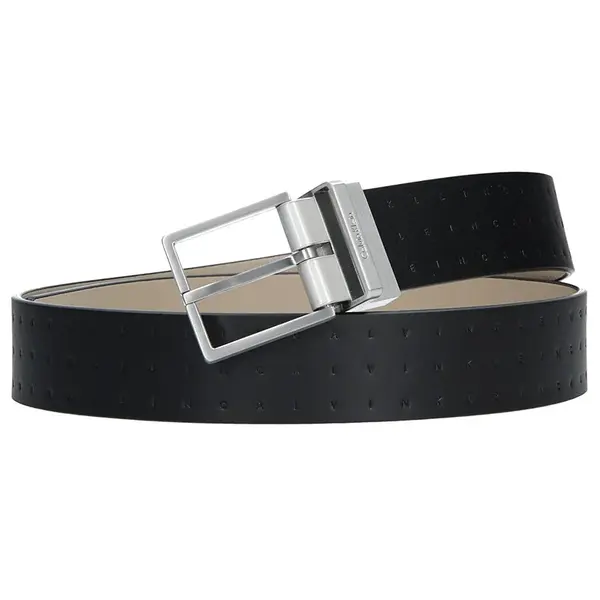 Čierny kožený pánsky opasok Calvin Klein Vitel