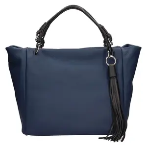 Dámska kožená kabelka The Trend Rikka - tmavo modrá