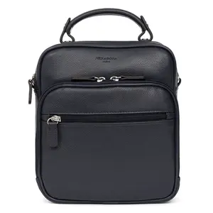 Pánská kožená taška přes rameno Hexagona Voode - černá